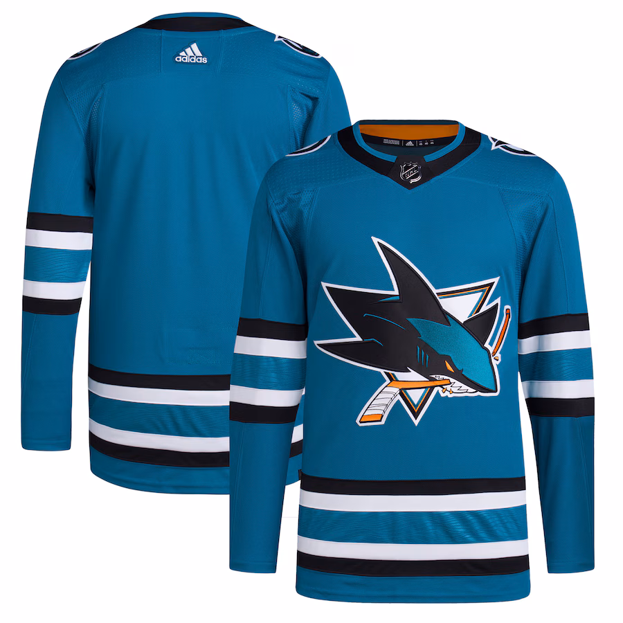 Men's San Jose Sharks adidas Teal Home Primegreen Authentic Jersey - U-jersey