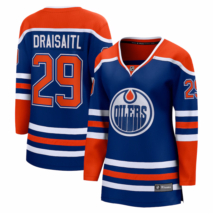 Women's Edmonton Oilers Leon Draisaitl Fanatics Royal Home Breakaway Player Jersey - U-jersey