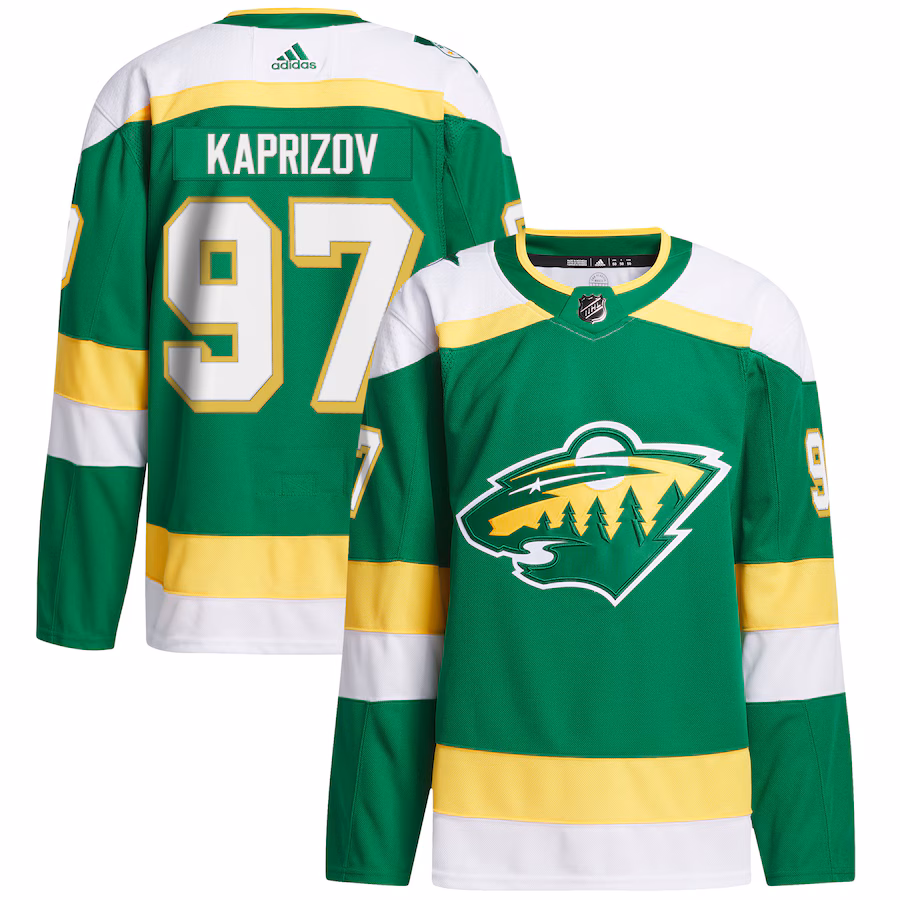 Men's Minnesota Wild Kirill Kaprizov adidas Green Alternate Primegreen Authentic Player Jersey - U-jersey