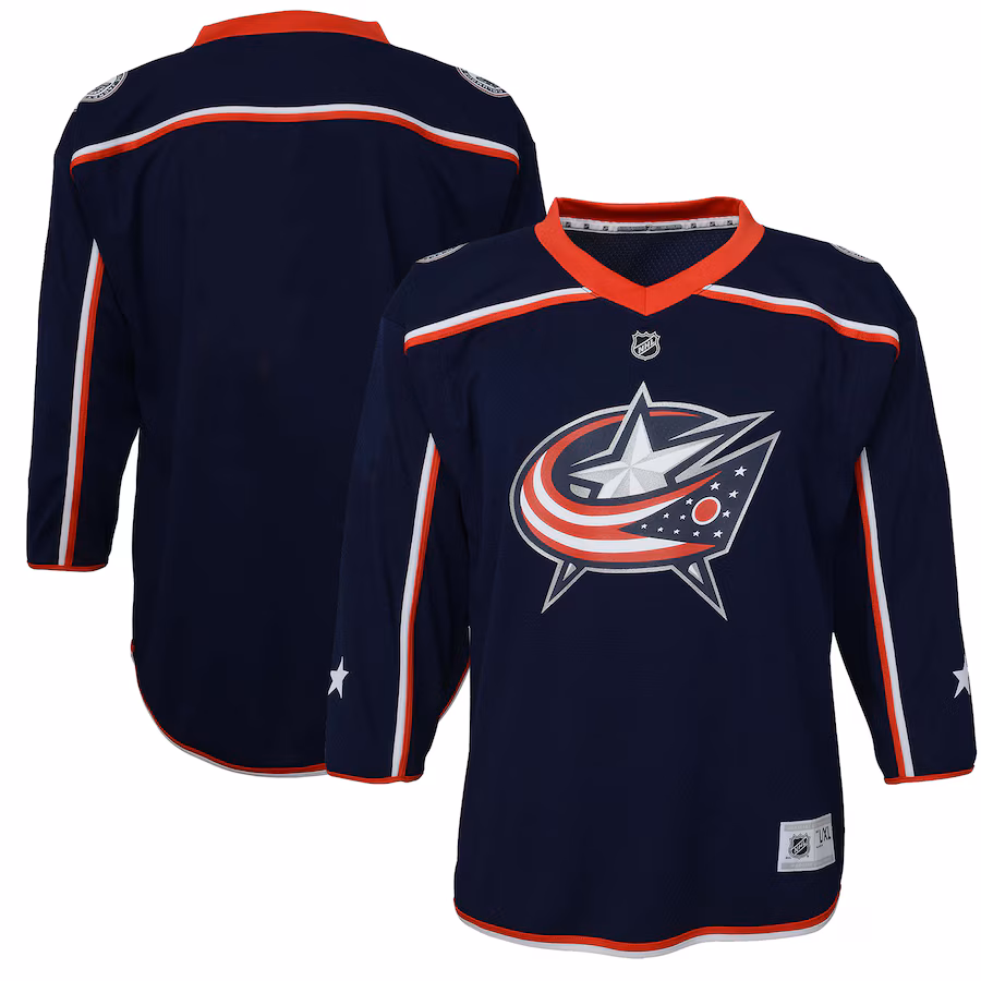 Youth Columbus Blue Jackets Navy Home Replica Jersey - U-jersey