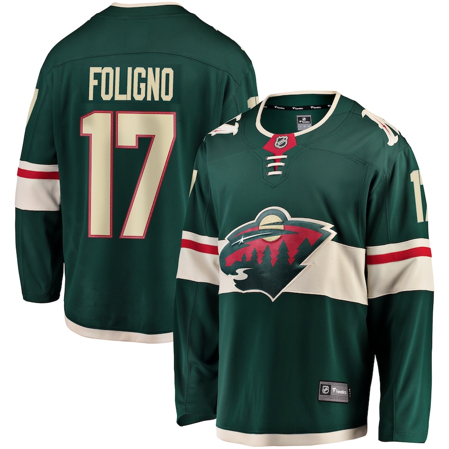 Men's Minnesota Wild Marcus Foligno Fanatics Green Breakaway Jersey - U-jersey