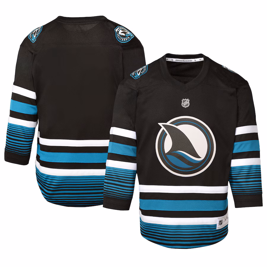 Youth San Jose Sharks Black Alternate Replica Jersey - U-jersey
