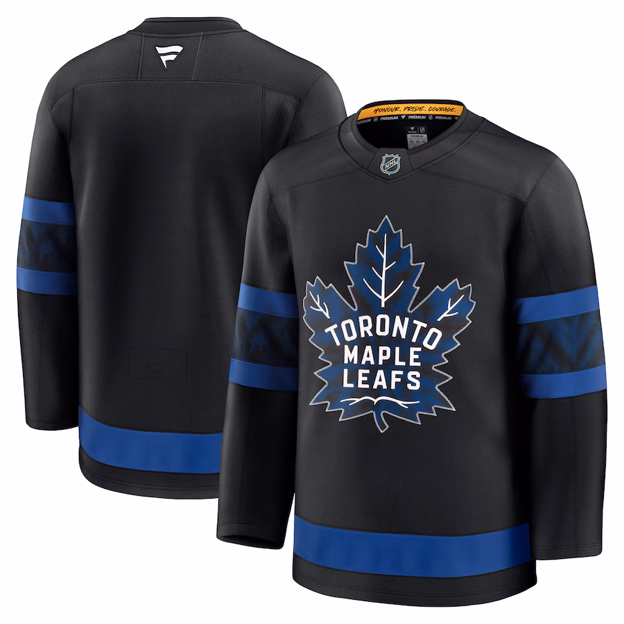 Men's Toronto Maple Leafs Fanatics Black Alternate Premium Jersey - U-jersey