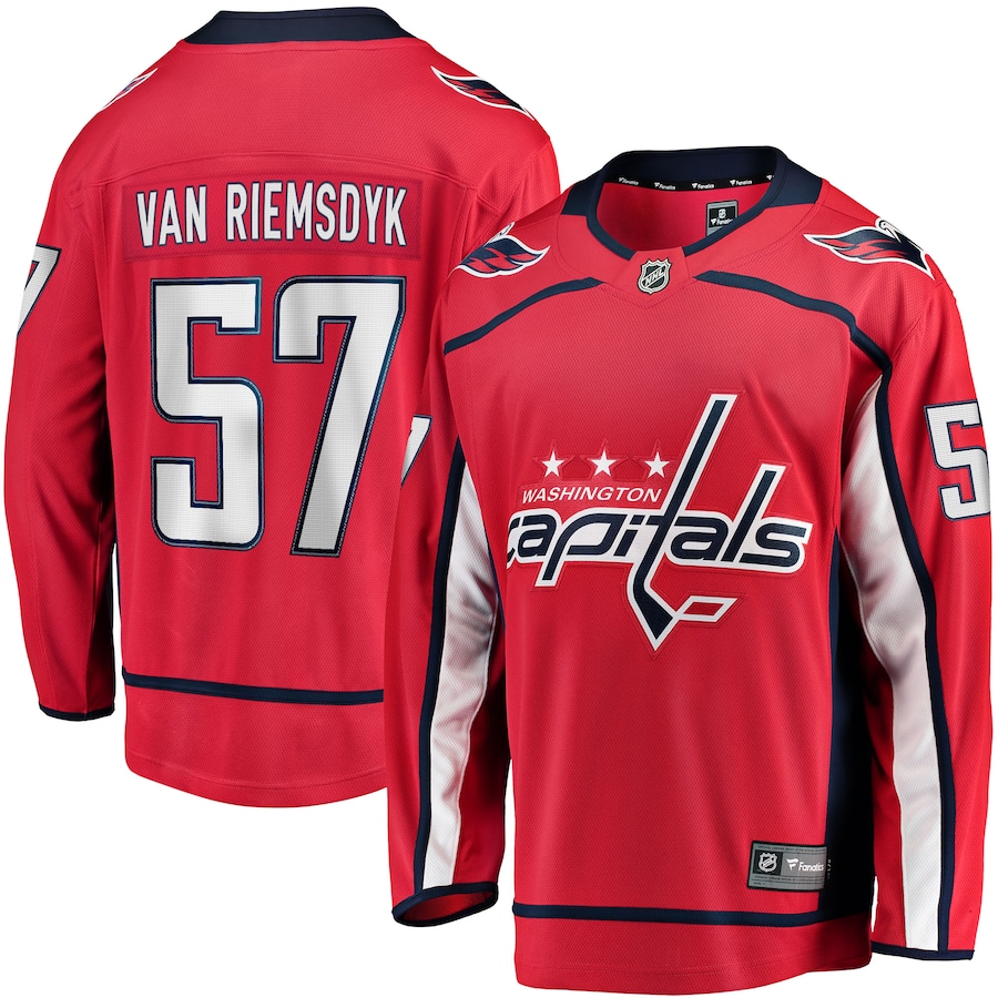 Men's Washington Capitals Trevor van Riemsdyk Fanatics Red Home Breakaway Jersey - U-jersey