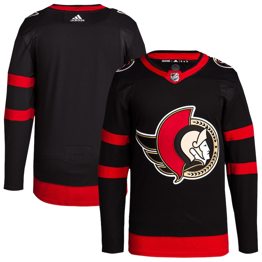 Men's Ottawa Senators adidas Black Home Primegreen Authentic Blank Jersey - U-jersey