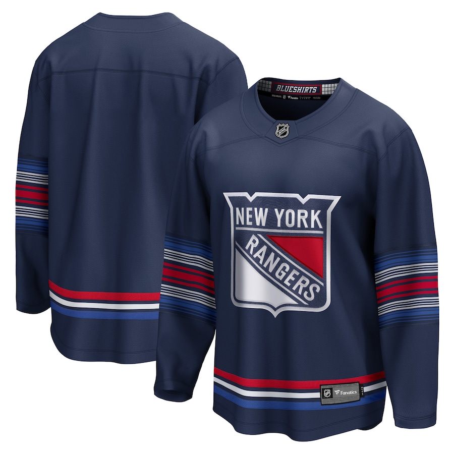 Men's New York Rangers Fanatics Navy Alternate Premier Breakaway Jersey - U-jersey