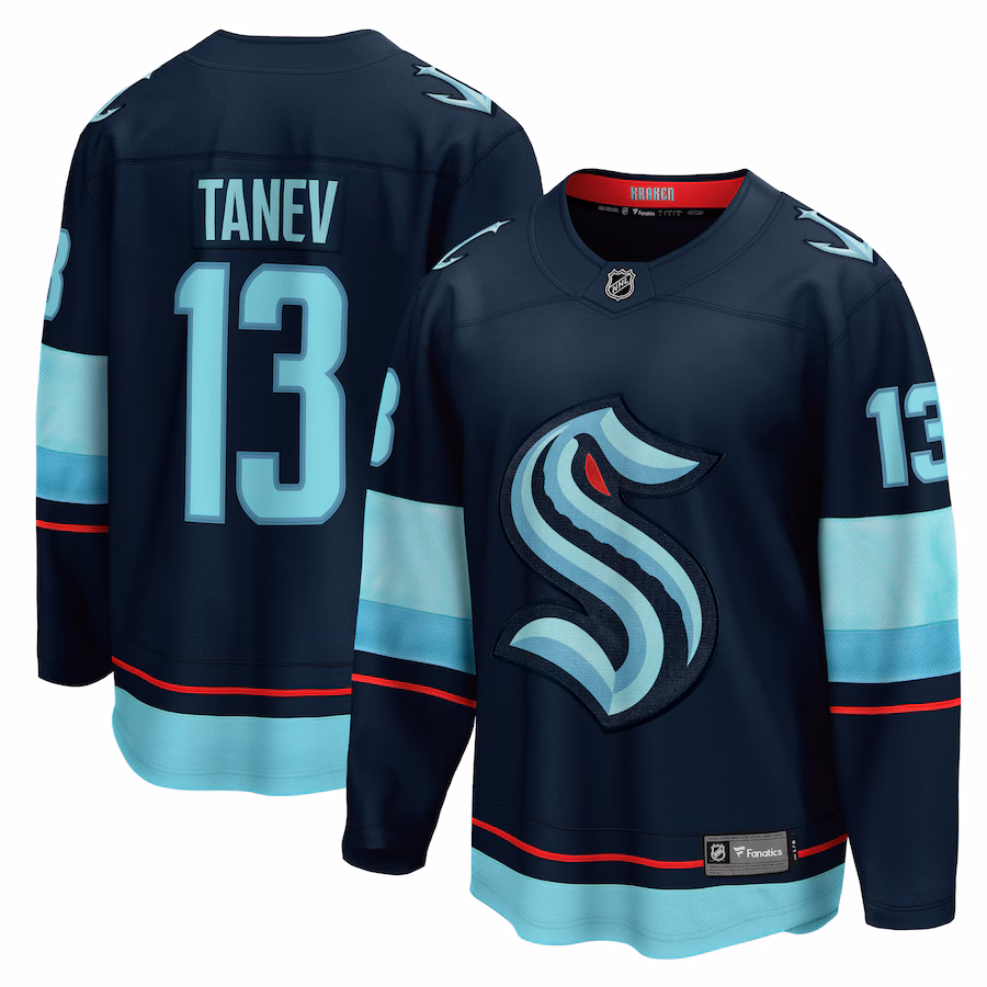 Men's Seattle Kraken Brandon Tanev Fanatics Navy Home Breakaway Player Jersey - U-jersey