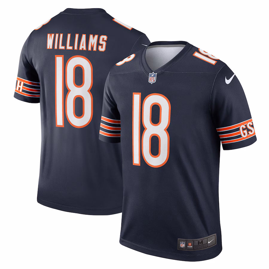 Men's Chicago Bears Caleb Williams Nike Navy Team Legend Player Performance Top - U-jersey