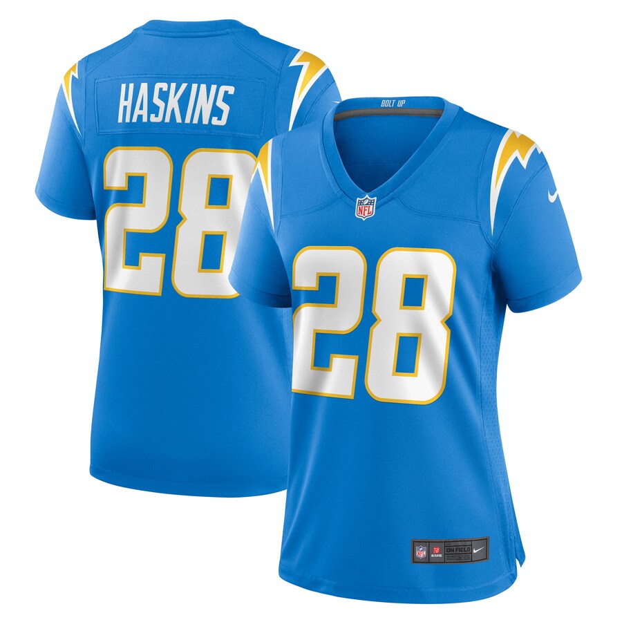 Women's Los Angeles Chargers Hassan Haskins Nike Powder Blue Game Jersey - U-jersey
