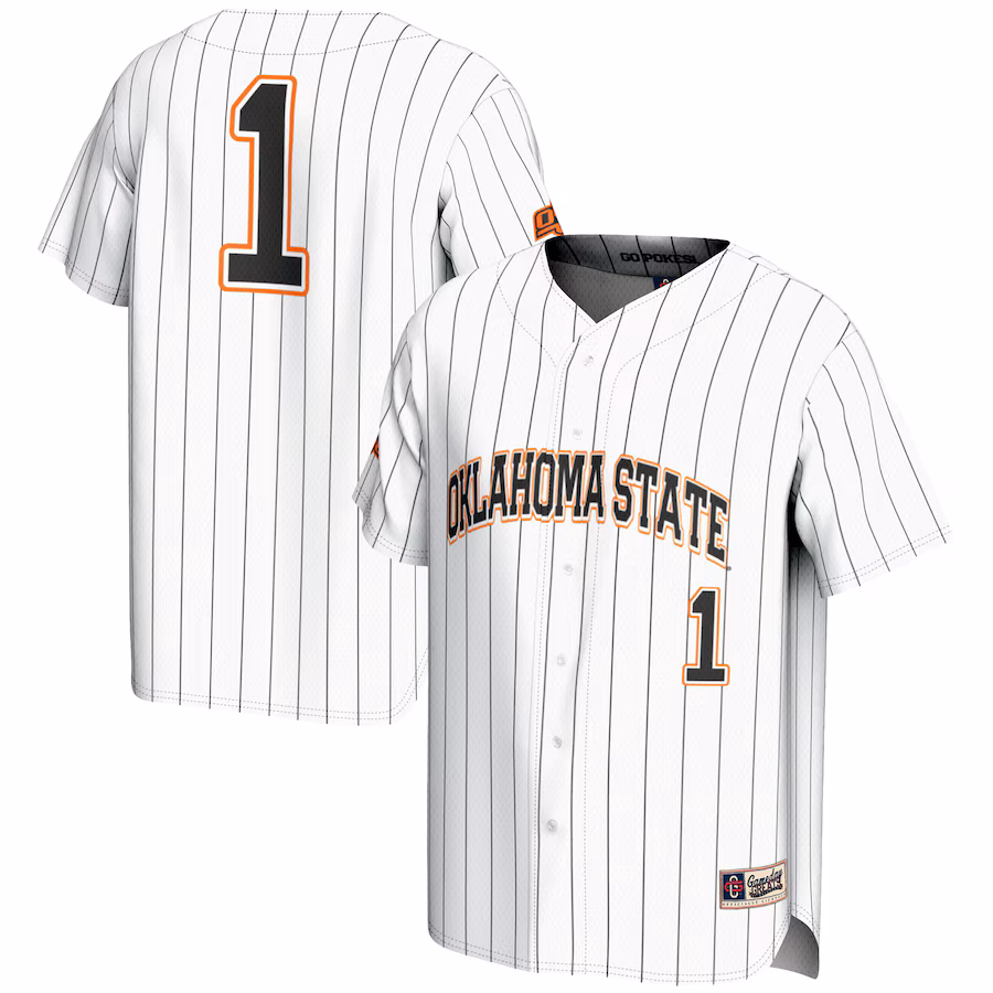 Youth GameDay Greats #1 White Oklahoma State Cowboys Lightweight Baseball Fashion Jersey - U-jersey