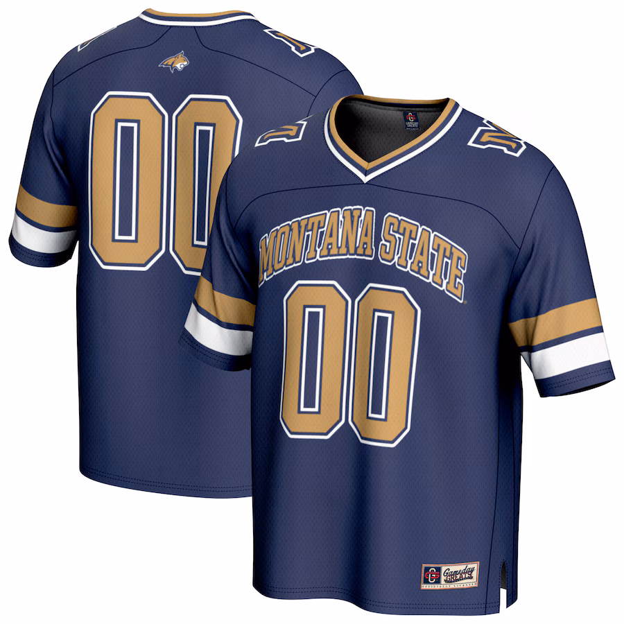Unisex GameDay Greats #00 Navy Montana State Bobcats Collegiate Football Fashion Jersey - U-jersey