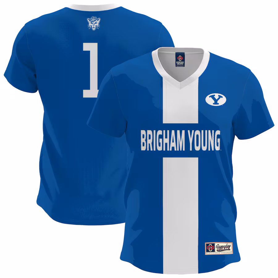 Youth GameDay Greats  Royal BYU Cougars Lightweight Soccer Fashion Jersey - U-jersey