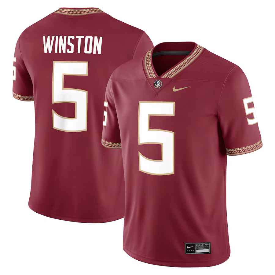 Men's Nike Jameis Winston Garnet Florida State Seminoles Alumni Game Jersey - U-jersey