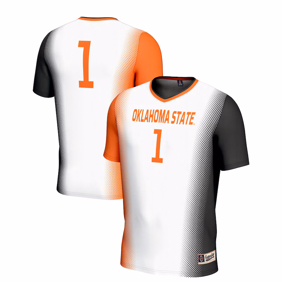 Unisex GameDay Greats #1 White Oklahoma State Cowboys  Lightweight Women's Soccer Jersey - U-jersey