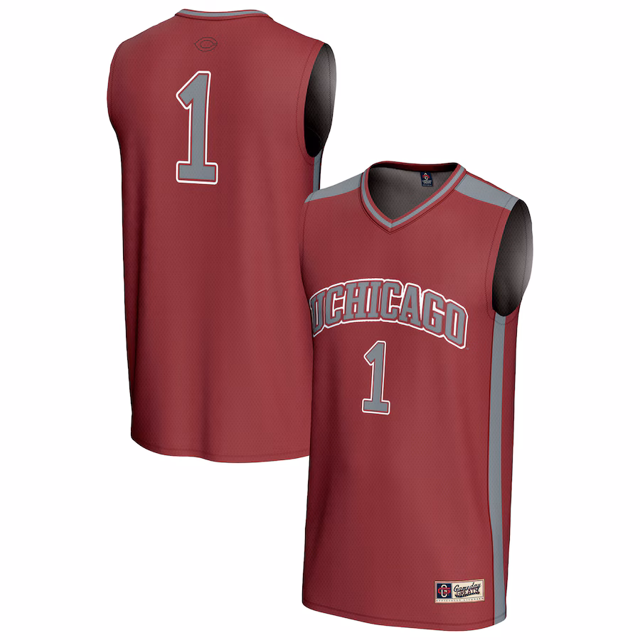 Unisex GameDay Greats #1 Maroon UChicago Maroons Lightweight Basketball Fashion Jersey - U-jersey