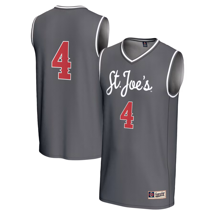 Unisex GameDay Greats #4 Gray Saint Joseph's Hawks Lightweight Basketball Fashion Jersey - U-jersey