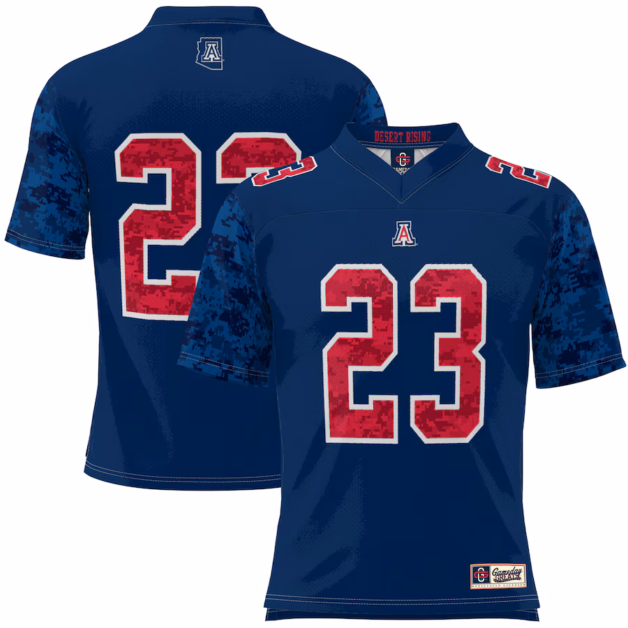 Men's GameDay Greats #23 Navy Arizona Wildcats Military Appreciation Football Jersey - U-jersey