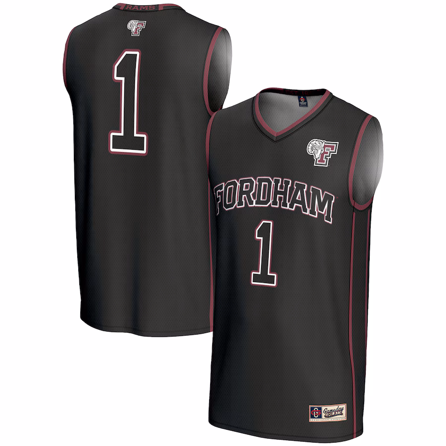 Youth GameDay Greats Black #1 Fordham Rams Lightweight Basketball Jersey - U-jersey