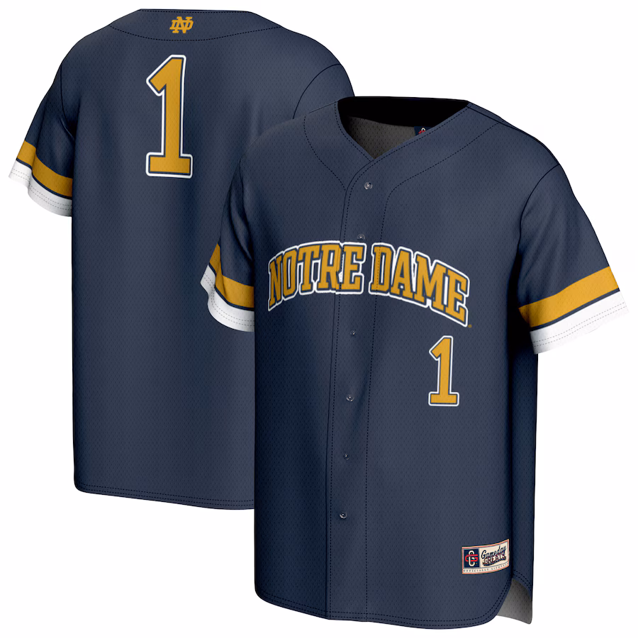 Youth GameDay Greats  Navy Notre Dame Fighting Irish Pick-A-Player Lightweight Baseball Fashion Jersey - U-jersey