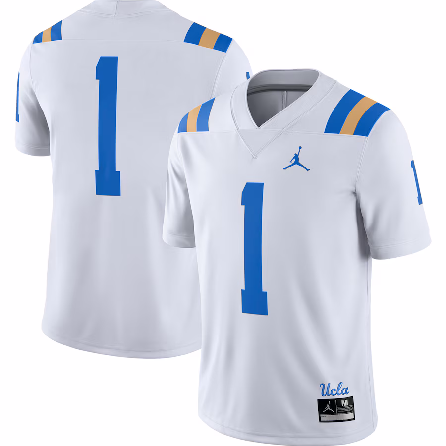 Men's Jordan Brand #1 White UCLA Bruins Game Jersey - U-jersey