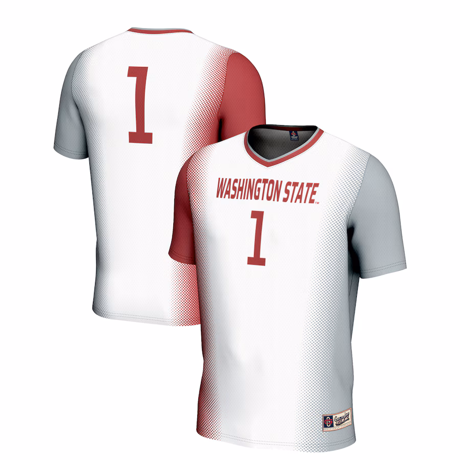Youth GameDay Greats White #1 Washington State Cougars  Lightweight Women's Soccer Jersey - U-jersey