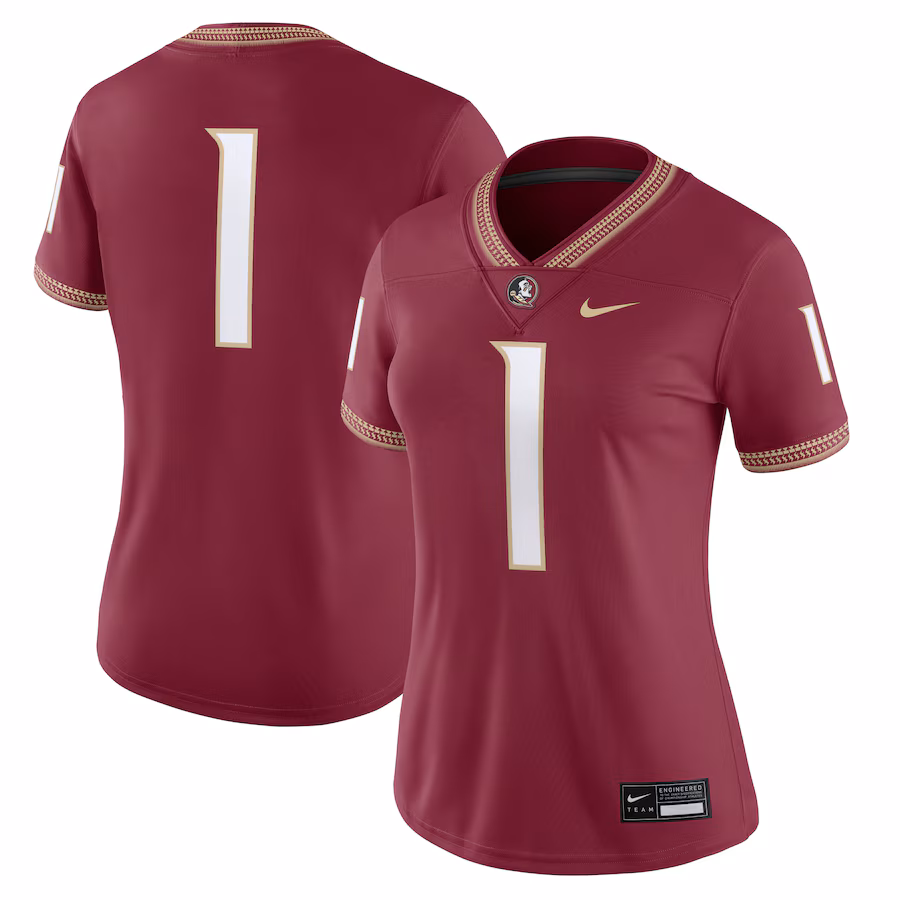Women's Nike #1 Garnet Florida State Seminoles Game Jersey - U-jersey
