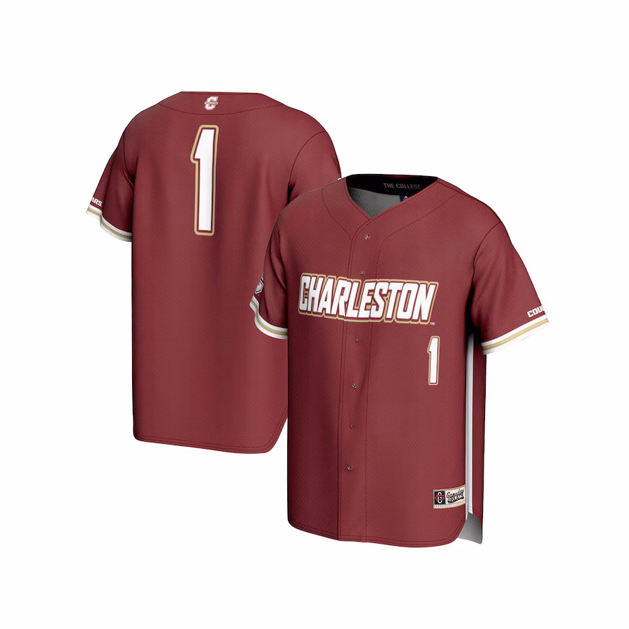 Unisex GameDay Greats  Maroon #1 Charleston Cougars Lightweight Baseball Fashion Jersey - U-jersey