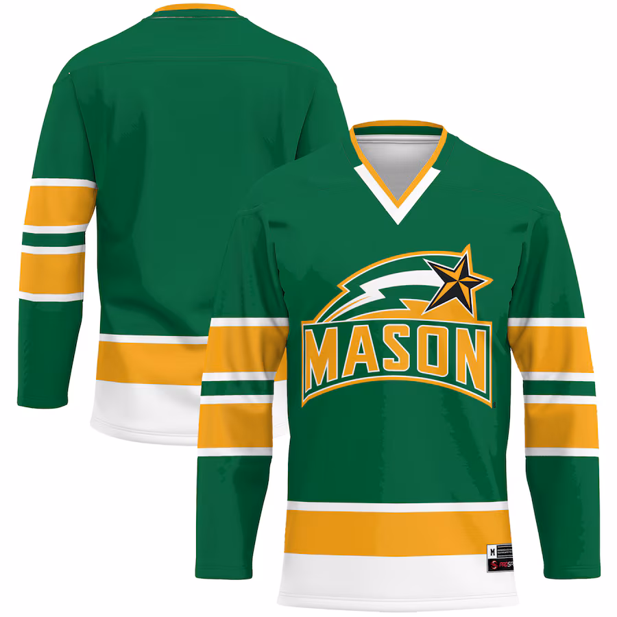 Men's GameDay Greats Green George Mason Patriots Hockey Jersey - U-jersey