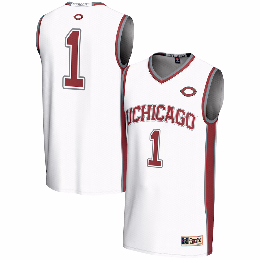 Youth GameDay Greats #1 White UChicago Maroons Lightweight Basketball Jersey - U-jersey