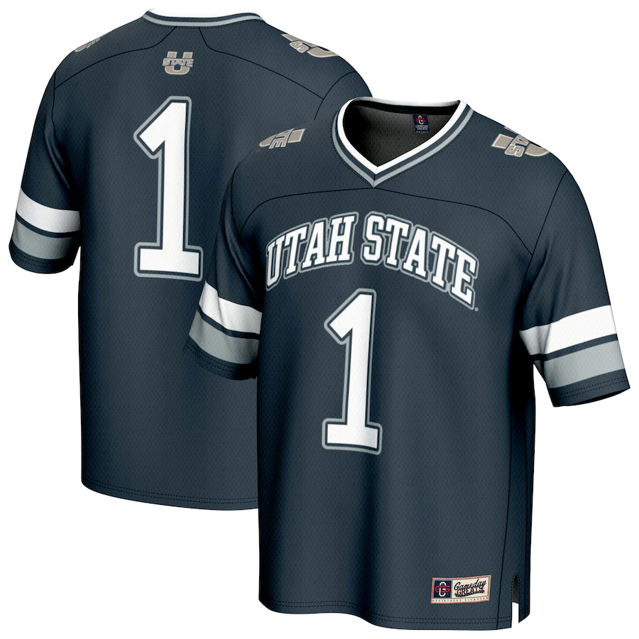Youth GameDay Greats #1 Navy Utah State Aggies Collegiate Football Fashion Jersey - U-jersey