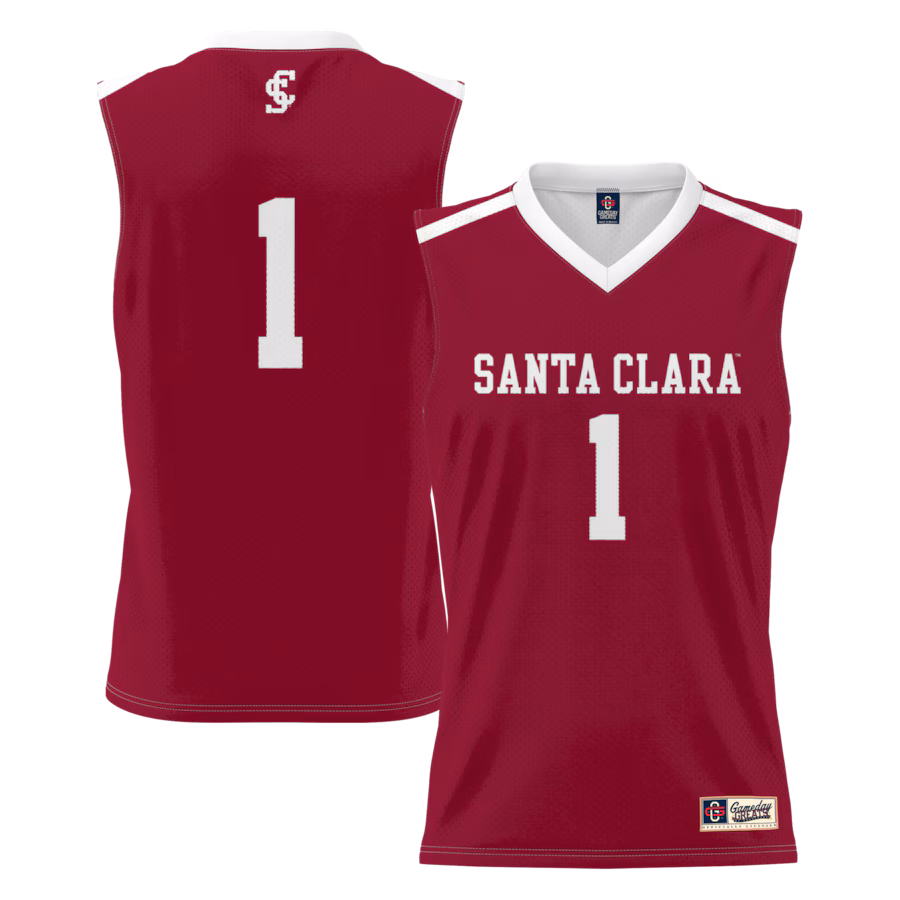 Men's GameDay Greats #1 Maroon Santa Clara Broncos Lightweight Basketball Jersey - U-jersey