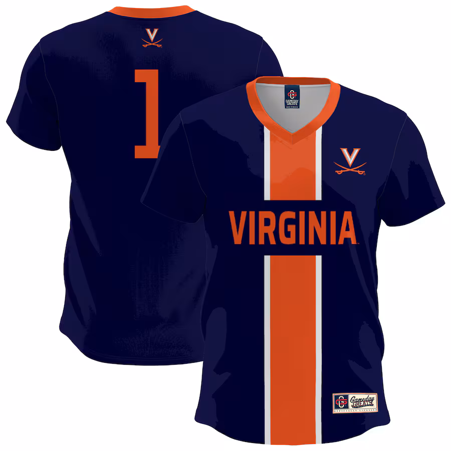 Youth GameDay Greats  Navy Virginia Cavaliers Lightweight Soccer Fashion Jersey - U-jersey