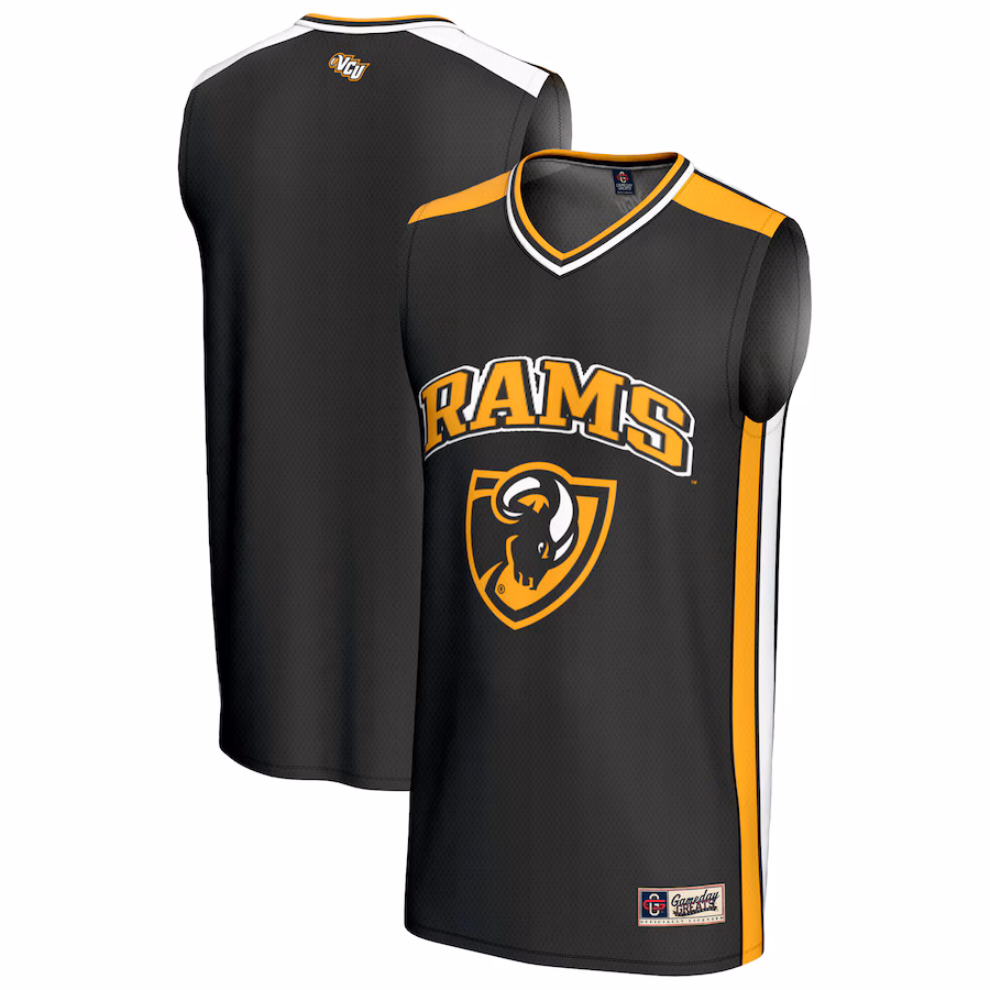 Men's GameDay Greats Black VCU Rams Spirit Basketball Jersey - U-jersey