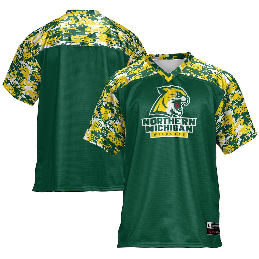 Men's GameDay Greats Green Northern Michigan Wildcats Football Jersey - U-jersey
