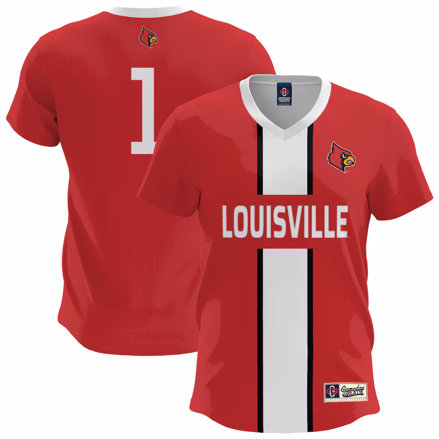 Men's GameDay Greats  Red Louisville Cardinals Lightweight Soccer Fashion Jersey - U-jersey
