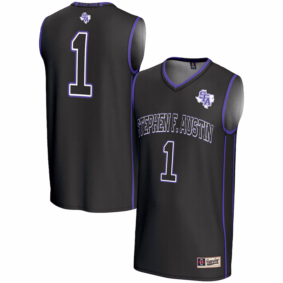 Unisex GameDay Greats Black  Stephen F Austin Lumberjacks #1 Basketball Jersey - U-jersey