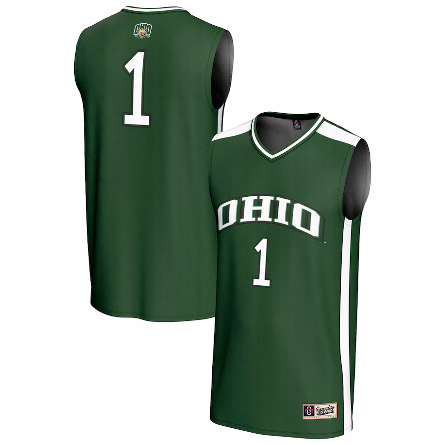 Youth GameDay Greats #1 Green Ohio Bobcats Lightweight Collegiate Basketball Fashion Jersey - U-jersey