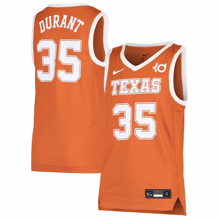 Youth Nike Kevin Durant Texas Orange Texas Longhorns Replica Basketball Jersey - U-jersey