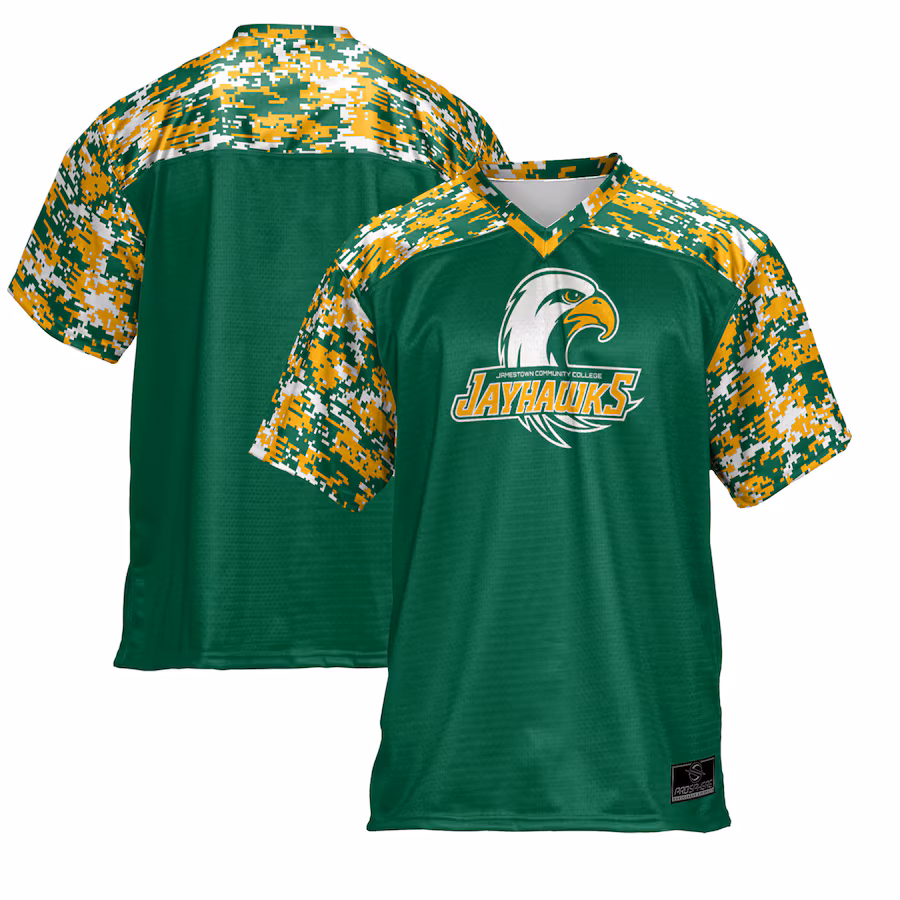 Men's ProSphere  Green SUNY Jamestown Community College Football Jersey - U-jersey