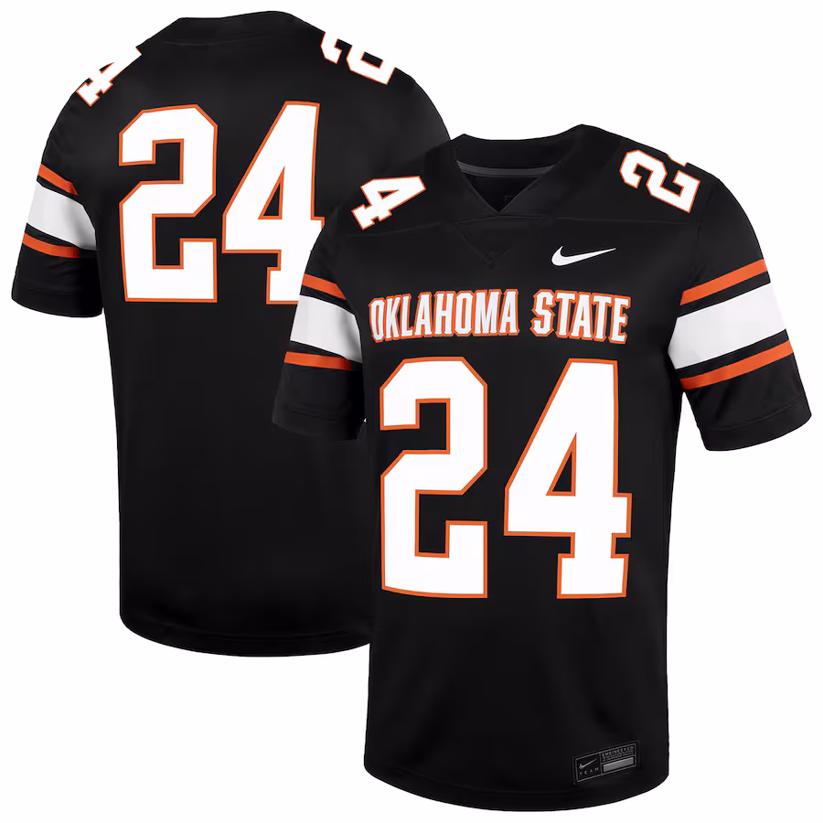 Men's Nike #24 Black Oklahoma State Cowboys Untouchable Football Jersey - U-jersey