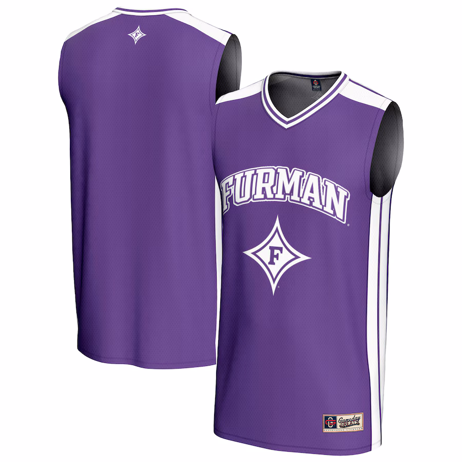 Youth GameDay Greats  Purple Furman Paladins Basketball Jersey - U-jersey