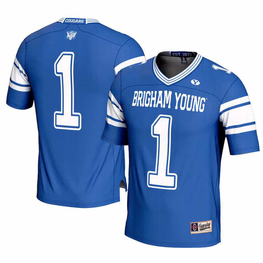 Men's GameDay Greats #1 Royal BYU Cougars Football Jersey - U-jersey