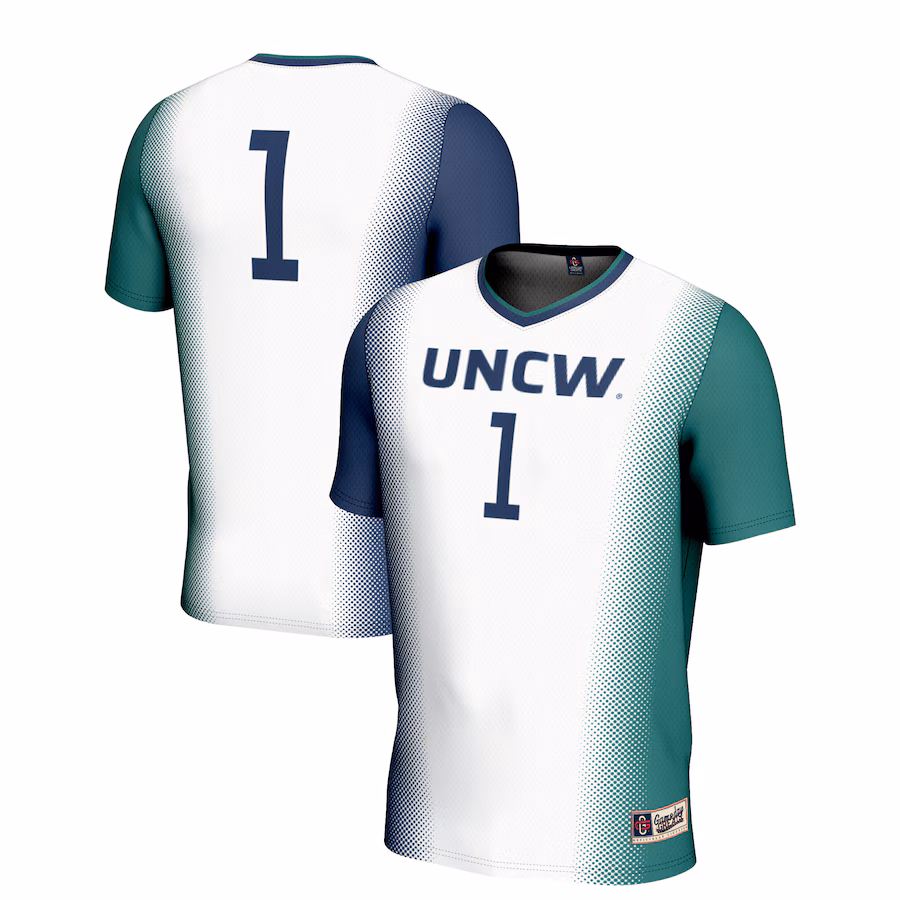 Youth GameDay Greats White #1 UNC Wilmington Seahawks  Lightweight Women's Soccer Jersey - U-jersey