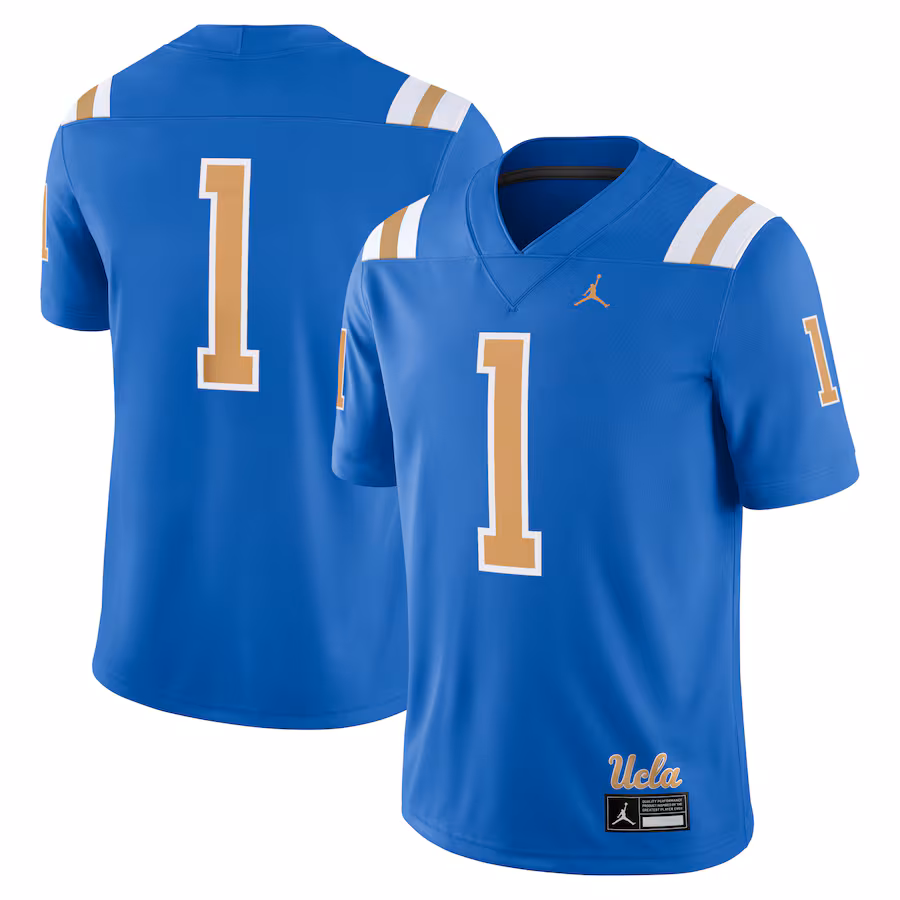 Men's Jordan Brand #1 Blue UCLA Bruins Game Jersey - U-jersey