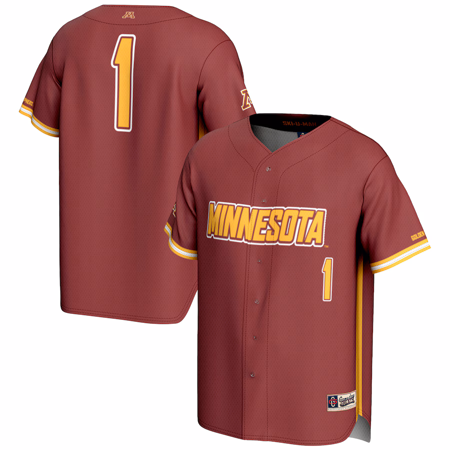Unisex GameDay Greats #1 Maroon Minnesota Golden Gophers Lightweight Baseball Jersey - U-jersey