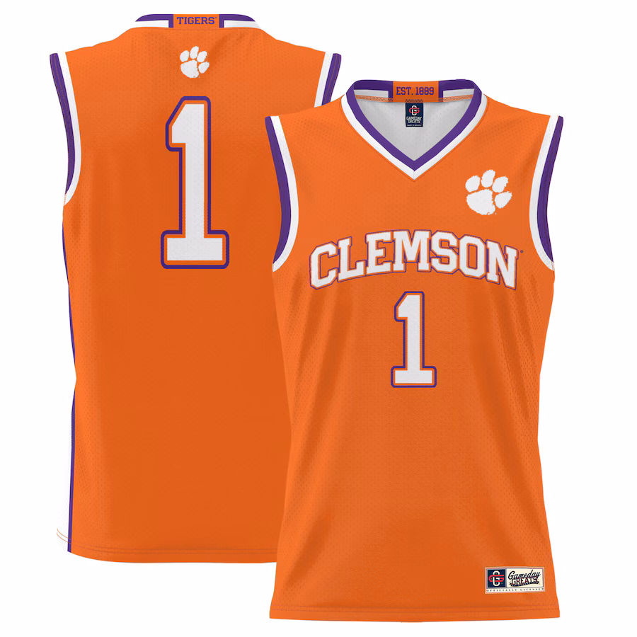 Youth GameDay Greats #1 Orange Clemson Tigers Lightweight Basketball Jersey - U-jersey