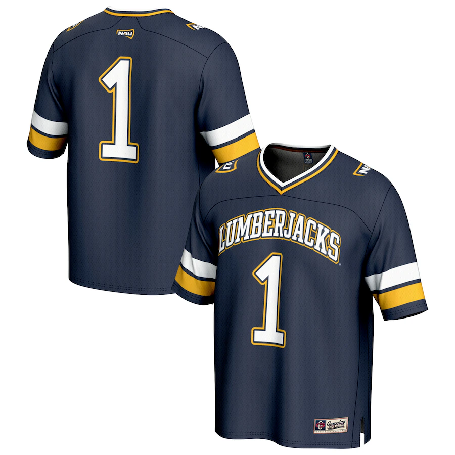 Unisex GameDay Greats #1 Navy Northern Arizona Lumberjacks Spirit Lightweight Collegiate Football Fashion Jersey - U-jersey