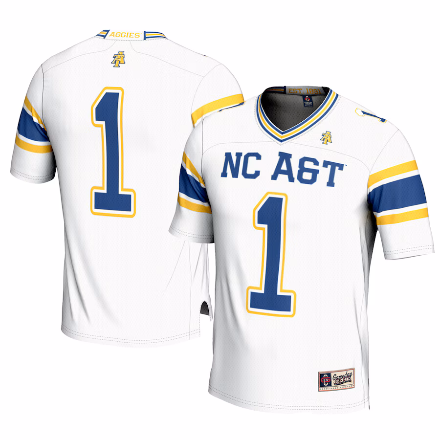 Youth GameDay Greats #1 White North Carolina A&T Aggies Football Jersey - U-jersey