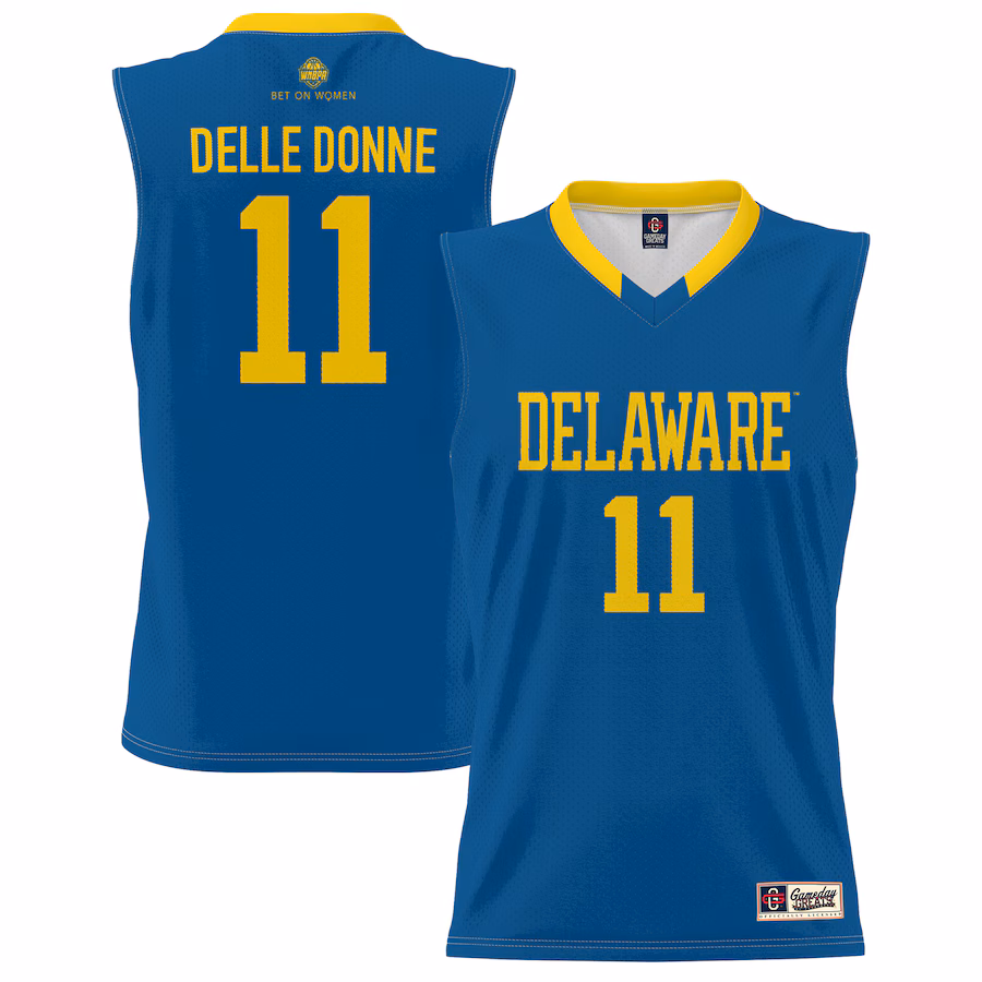 Youth GameDay Greats Elena Delle Donne Blue Delaware Fightin' Blue Hens Lightweight Basketball Alumni Jersey - U-jersey