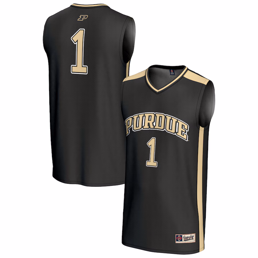 Unisex GameDay Greats #1 Black Purdue Boilermakers Lightweight Collegiate Basketball Fashion Jersey - U-jersey